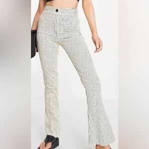 TOPSHOP slim flare, high rise trousers (4) NWT